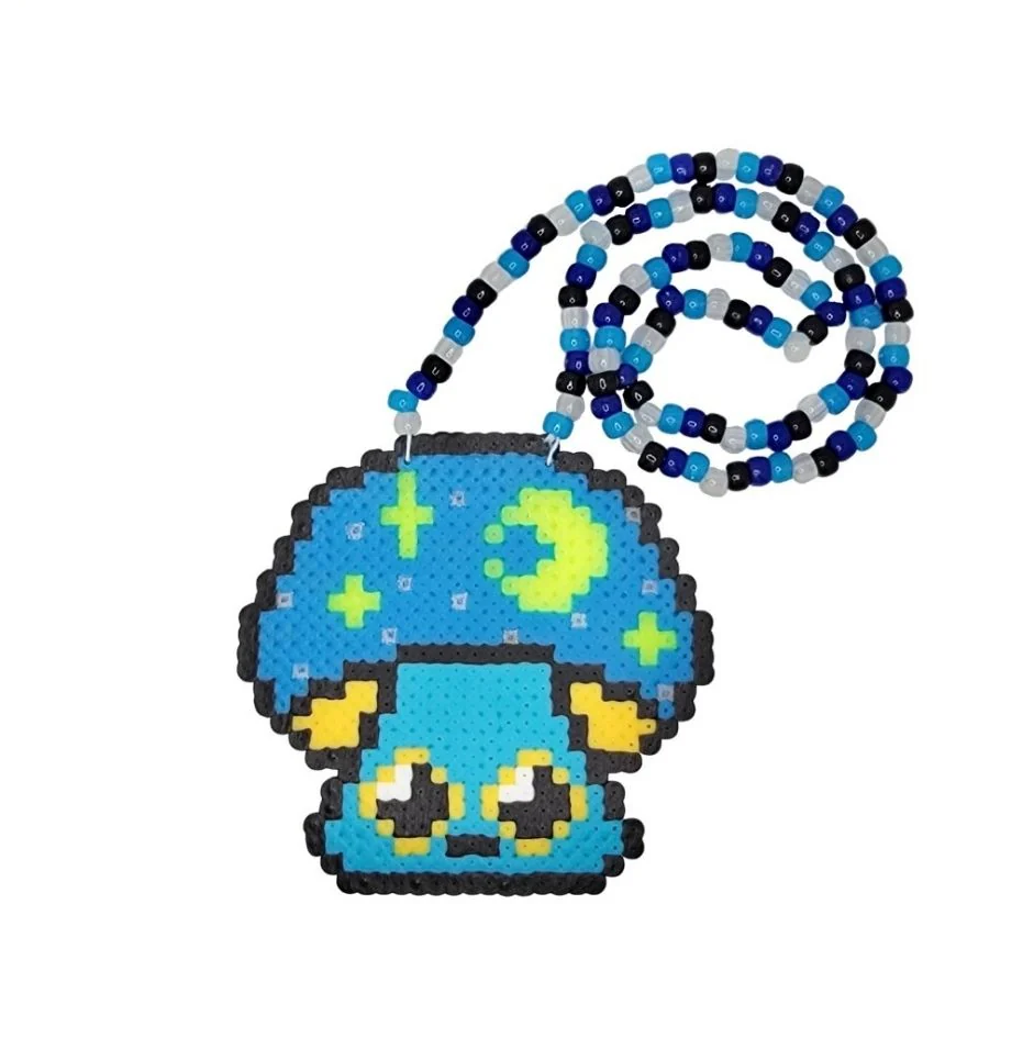 Mushroom Perler Necklace